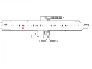 東京メトロ／稲荷町駅／銀座線／№17駅看板・駅広告、位置図