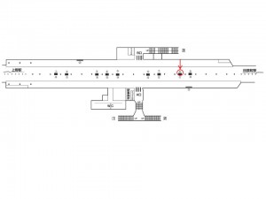 東京メトロ／稲荷町駅／銀座線／№8駅看板・駅広告、位置図
