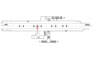 東京メトロ／稲荷町駅／銀座線／№15駅看板・駅広告、位置図