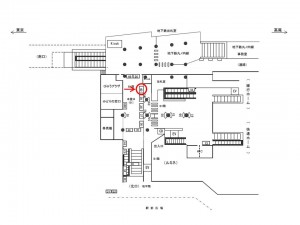 JR／荻窪駅／本屋口／№40駅看板・駅広告、位置図