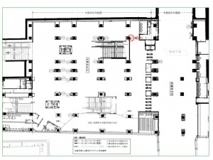 JR／新小岩駅／本屋改札内／№22駅看板・駅広告、位置図