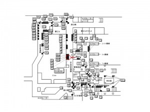 JR/高崎駅/J・ADビジョン 高崎駅在来線改札前(左)1ヶ月№1駅デジタルサイネージ・駅広告、位置図
