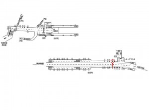 東京メトロ／飯田橋駅／東西線／№34駅看板・駅広告、位置図
