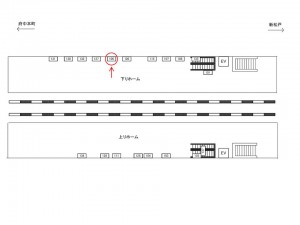 JR／東浦和駅／ホーム／№106駅看板・駅広告、位置図