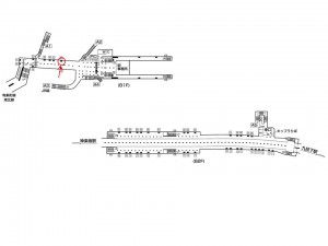 東京メトロ／飯田橋駅／東西線／№36駅看板・駅広告、位置図