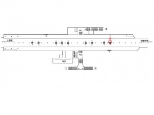 東京メトロ／稲荷町駅／銀座線／№9駅看板・駅広告、位置図