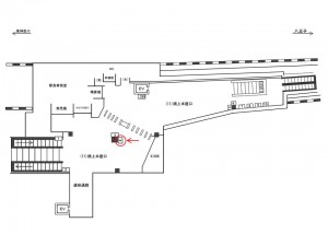 JR／菊名駅／橋上本屋口／№4駅看板・駅広告、位置図