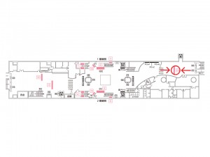 多摩都市モノレール　立川北駅／コンコースバナーC№C駅臨時広告・駅広告、位置図