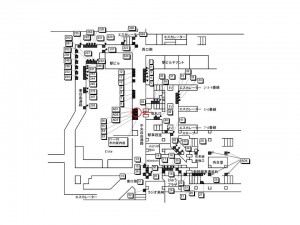 JR／高崎駅／J・ADビジョン 高崎駅在来線改札前（右）1ヶ月№1駅デジタルサイネージ・駅広告、位置図