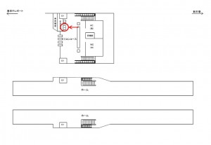 りんかい線／東雲駅／コンコース／№1駅看板・駅広告、位置図
