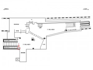 JR／菊名駅／橋上本屋口／№2駅看板・駅広告、位置図