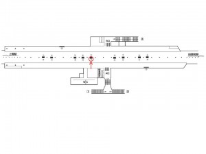 東京メトロ／稲荷町駅／銀座線／№14駅看板・駅広告、位置図