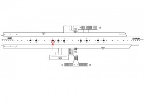 東京メトロ／稲荷町駅／銀座線／№16駅看板・駅広告、位置図