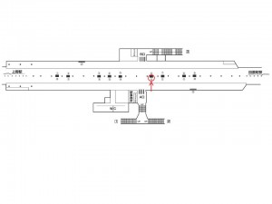 東京メトロ／稲荷町駅／銀座線／№13駅看板・駅広告、位置図