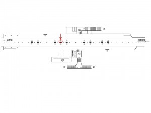 東京メトロ／稲荷町駅／銀座線／№4駅看板・駅広告、位置図