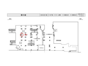 JR／新小岩駅／本屋改札内／№4駅看板・駅広告、位置図