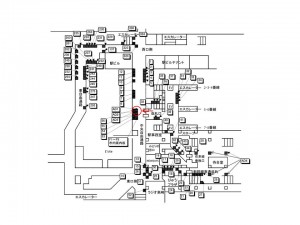 JR／高崎駅／高崎駅在来線改札口前J-spotビジョン 15秒放映№15駅デジタルサイネージ・駅広告、位置図