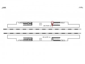 つくばエクスプレス/三郷中央駅/下りホーム/№7駅看板・駅広告、位置図