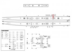 京王/笹塚駅/駅でん/№180駅看板・駅広告、位置図