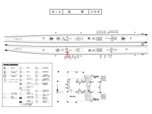 京王／笹塚駅／駅でん／№540駅看板・駅広告、位置図