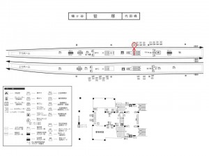 京王／笹塚駅／駅でん／№130駅看板・駅広告、位置図