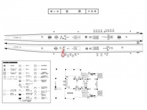 京王/笹塚駅/駅でん/№530駅看板・駅広告、位置図