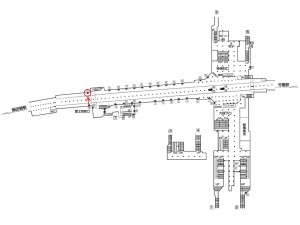東京メトロ／九段下駅／東西線／№14駅看板・駅広告、位置図