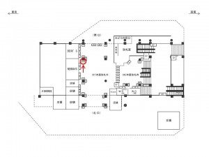 JR／高円寺駅／本屋改札外／№3駅看板・駅広告、位置図