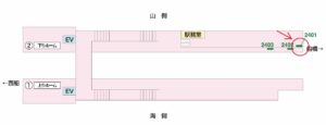 京成　海神駅／額式／№2401駅看板・駅広告、位置図