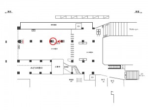 JR/水道橋駅/本屋口/№65駅看板・駅広告、位置図