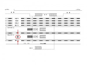 JR/幕張駅/上りB01&02№02駅看板・駅広告、位置図