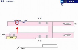 京成　新千葉駅／／№1202駅看板・駅広告、位置図