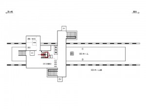 JR／南橋本駅／本屋口／№2駅看板・駅広告、位置図