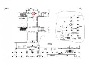 JR／錦糸町駅／地下道／№159駅看板・駅広告、位置図