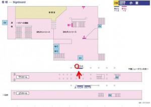 北総　小室駅／下／№1駅看板・駅広告、位置図