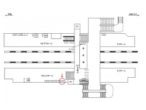 JR／秋川駅／上りホーム／№8駅看板・駅広告、位置図