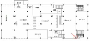 JR/稲毛海岸駅/本屋改札内/№19駅看板・駅広告、位置図