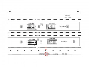 JR／海浜幕張駅／風防壁／№11駅看板・駅広告、位置図