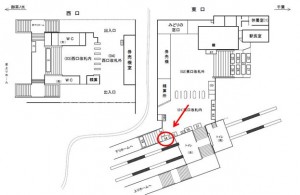 JR／浅草橋駅／東口改札内／№54駅看板・駅広告、位置図
