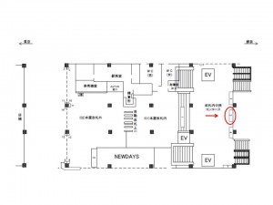 JR／検見川浜駅／本屋改札内／№3駅看板・駅広告、位置図