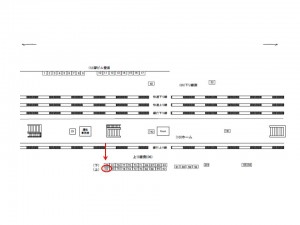 JR／亀戸駅／上り線側／№82駅看板・駅広告、位置図