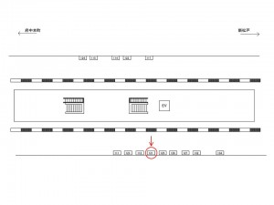 JR／東川口駅／ホーム／№121駅看板・駅広告、位置図