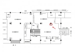 JR／下総中山駅／本屋改札内／№29駅看板・駅広告、位置図