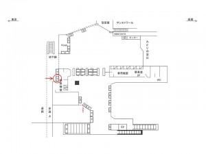 JR／市ヶ谷駅／本屋口／№84駅看板・駅広告、位置図