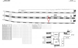 西武　入間市駅／ベンチ／№300駅看板・駅広告、位置図