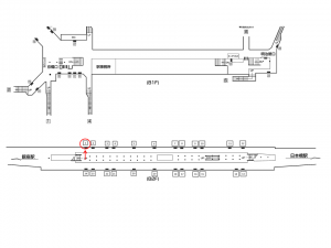 東京メトロ／京橋駅／銀座線／№1駅看板・駅広告、位置図