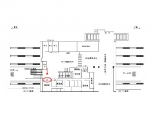 JR／東船橋駅／本屋改札内／№24駅看板・駅広告、位置図