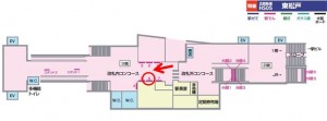 北総　東松戸駅／コンコース／№6駅看板・駅広告、位置図