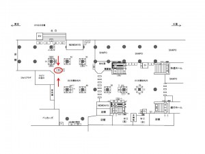 JR／市川駅／本屋改札外／№68駅看板・駅広告、位置図