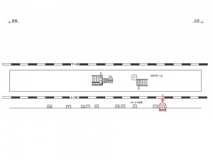 JR／与野本町駅／上り線側／№2駅看板・駅広告、位置図